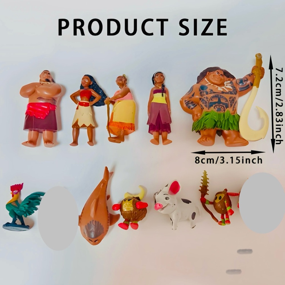 Moana 10 Piece Disney Set Action Figure Toys Collectible Doll - Picture 12 of 12